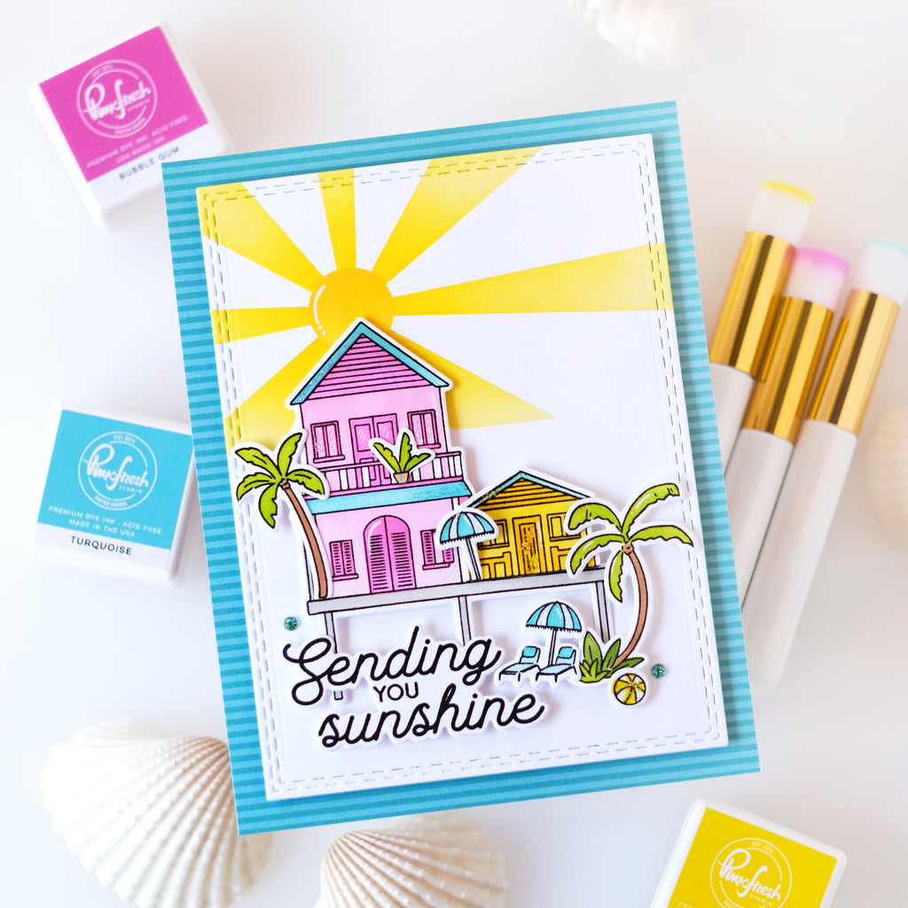 Pinkfresh Studio Coastal Paradise press plate