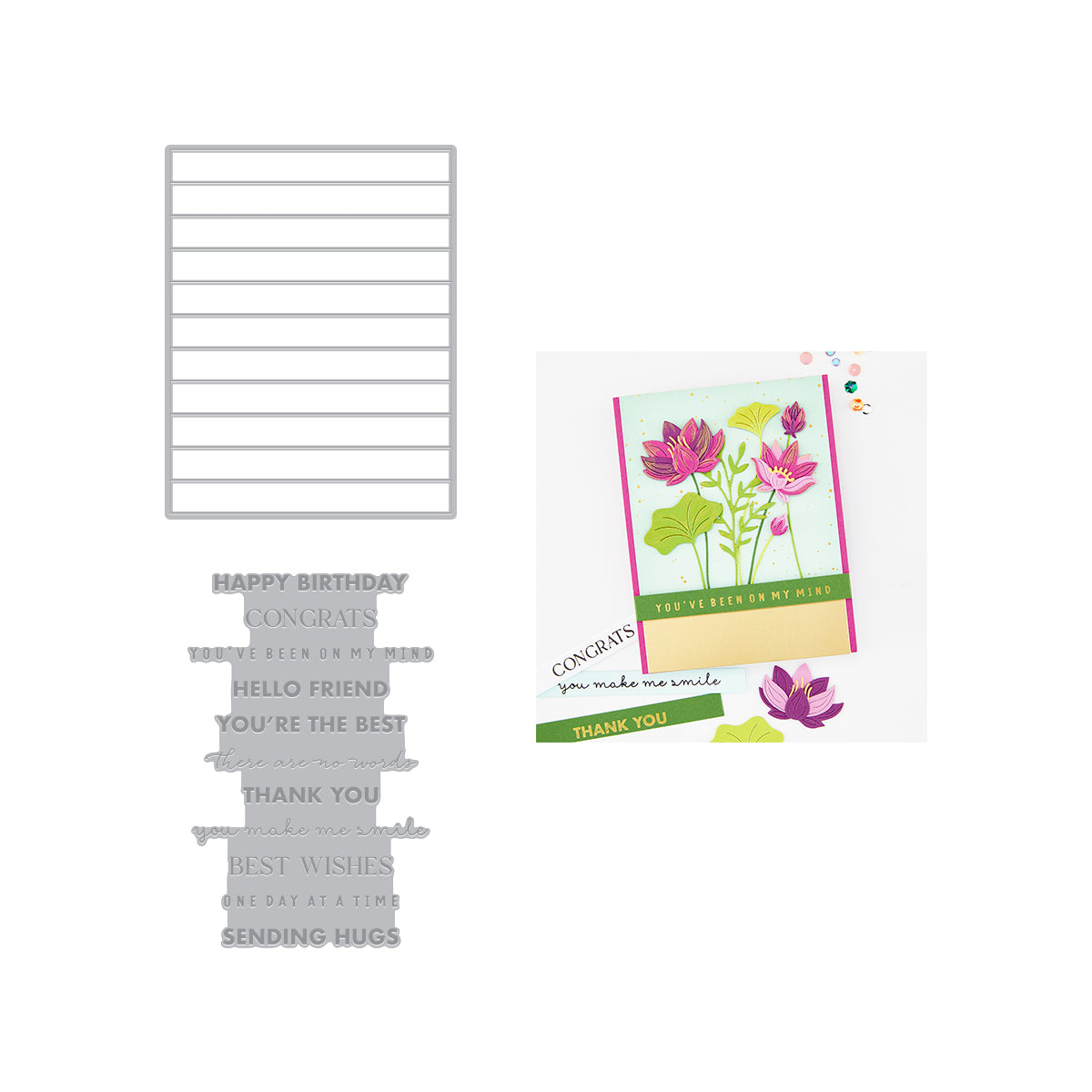 Hero Arts Say It With Style Letterpress & Foil and Die Bundle WB1220