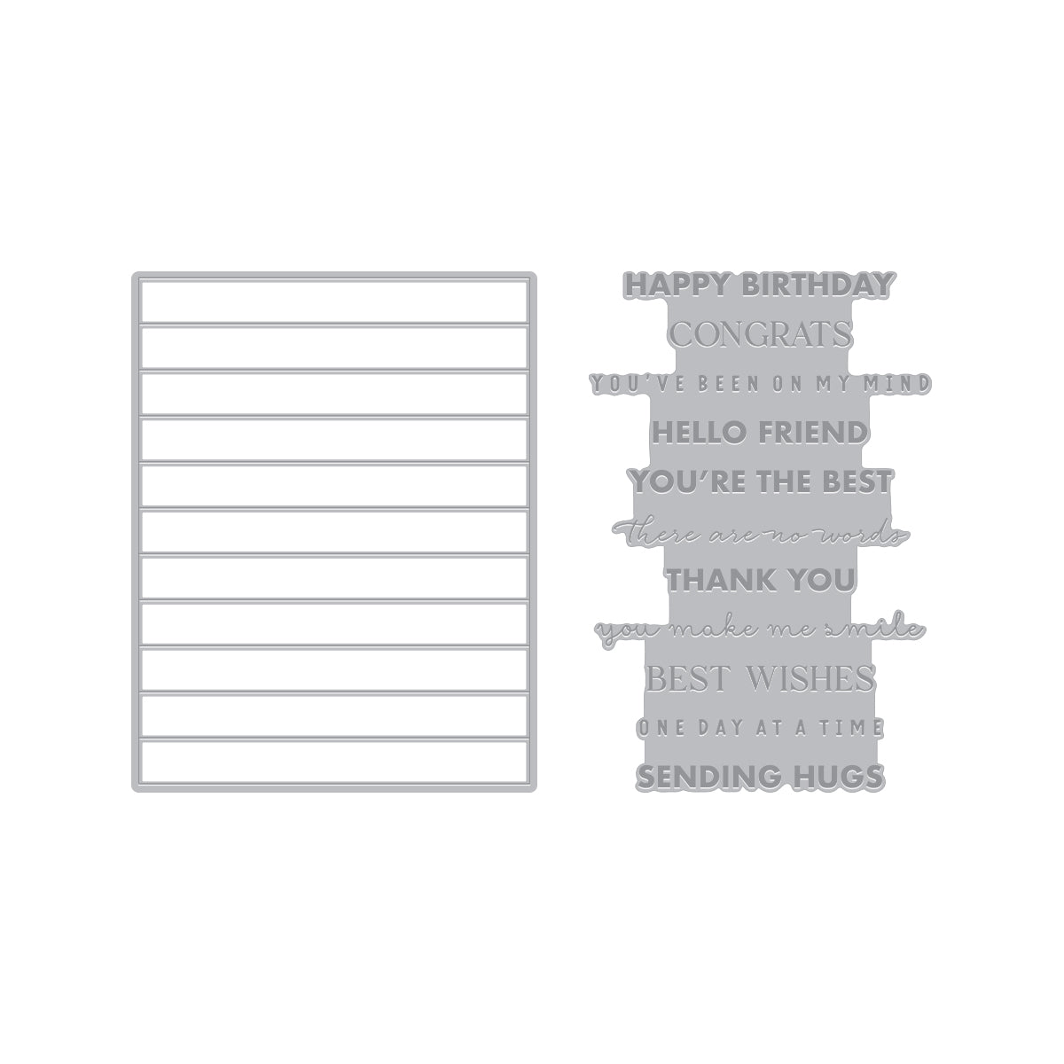 Hero Arts Say It With Style Letterpress & Foil and Die Bundle WB1220
