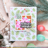 Waffle Flower Crafts Holly Jolly Background Stencil