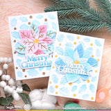 Waffle Flower Crafts Holly Jolly Background Stencil