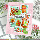 Waffle Flower Crafts Postage Collage Gingerbread Stencil