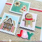 Waffle Flower Crafts Postage Collage Gingerbread Stencil