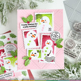 Waffle Flower Crafts Postage Collage Snowman Stencil