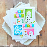 Waffle Flower Crafts Postage Collage Snowman Stencil