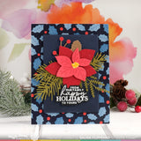 Waffle Flower Crafts Holly Jolly Background Stencil