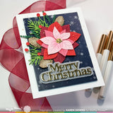 Waffle Flower Crafts Merry Christmas Print Die