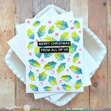 Waffle Flower Crafts Holly Jolly Background Stencil