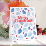 Waffle Flower Crafts Holly Jolly Background Die