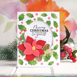 Waffle Flower Crafts Holly Jolly Background Stencil