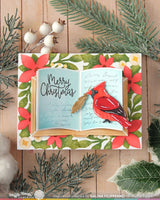 Waffle Flower Crafts Poinsettia Frame Coloring Stencil