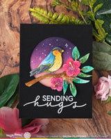 Waffle Flower Crafts Birdie Duo Die-n-stencil