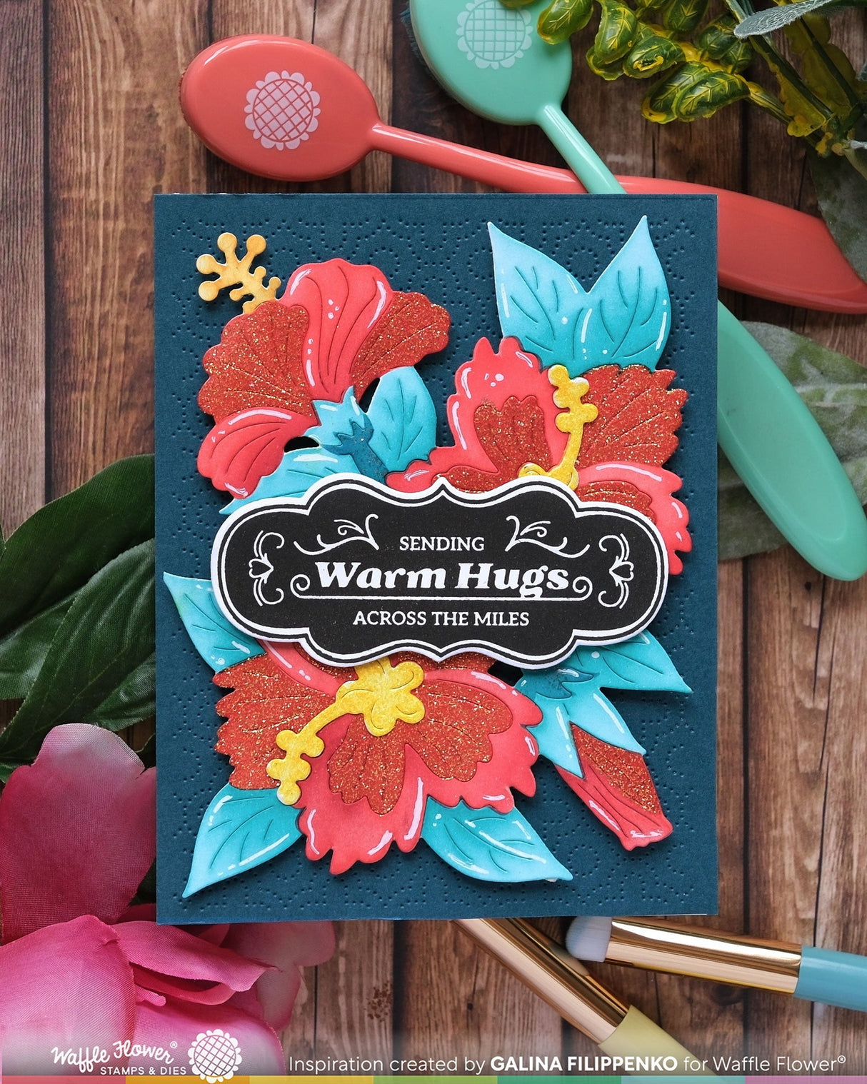 Waffle Flower Crafts Hibiscus Cluster Die