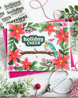 Waffle Flower Crafts Poinsettia Frame Die