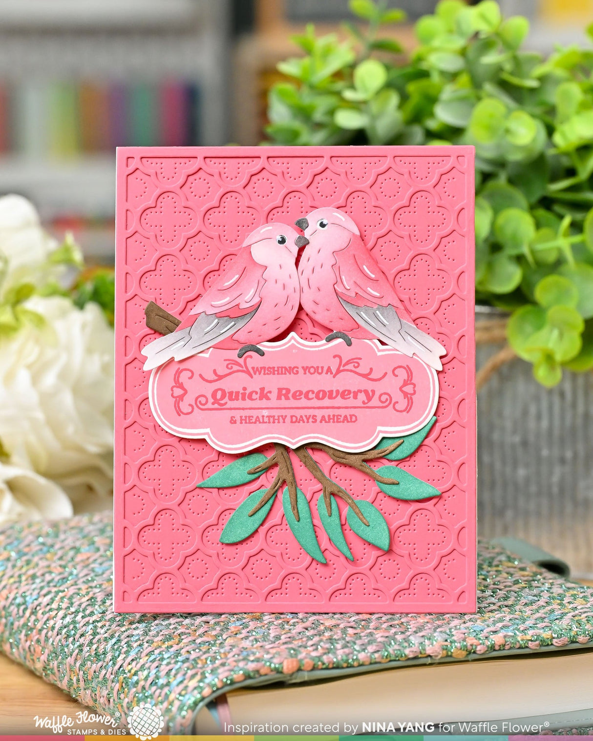 Waffle Flower Crafts Birdie Duo Die-n-stencil