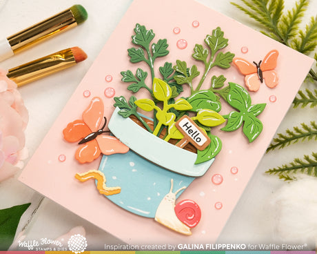 Waffle Flower Craft Happy Herbs Die