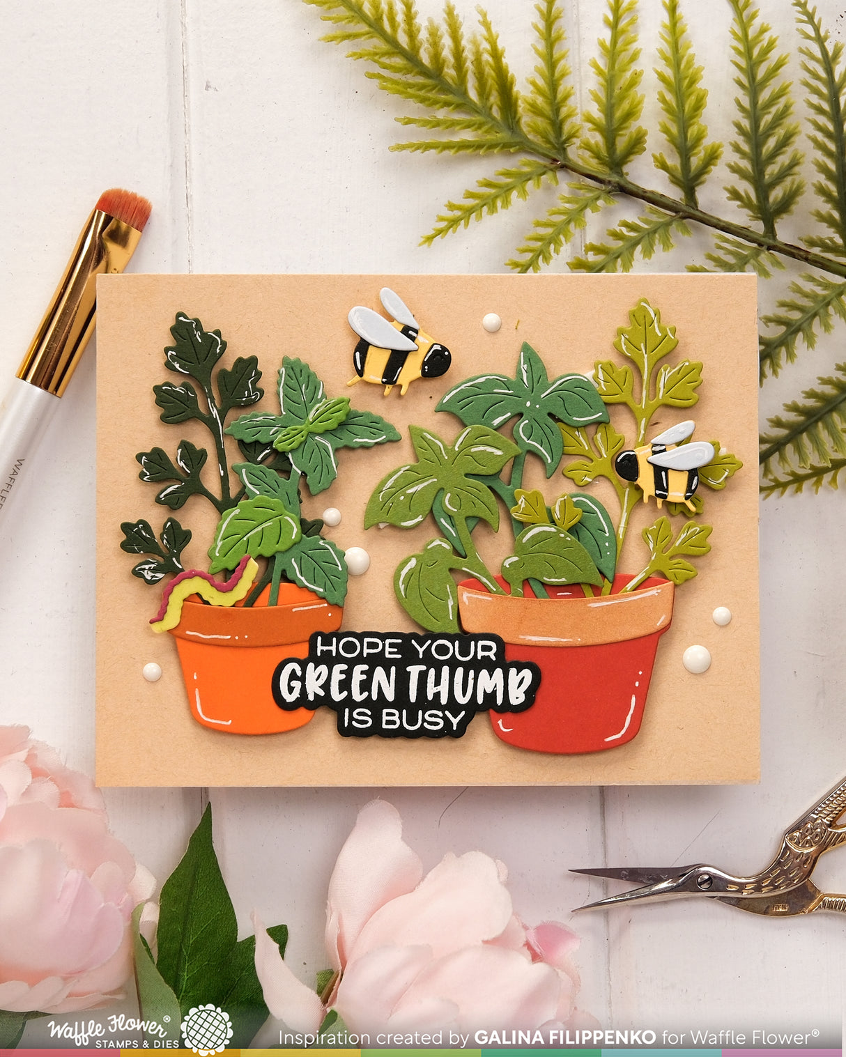 Waffle Flower Craft Happy Herbs Die