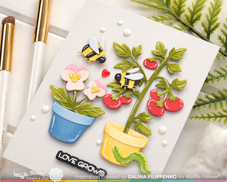 Waffle Flower Craft Pots and Plants Die