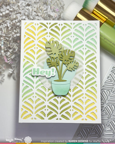 Waffle Flower Craft Happy Leaves Texture Die