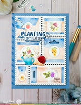 Waffle Flower Craft Postage Collage Seeds Stencil