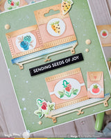 Waffle Flower Craft Postage Collage Seeds Stencil