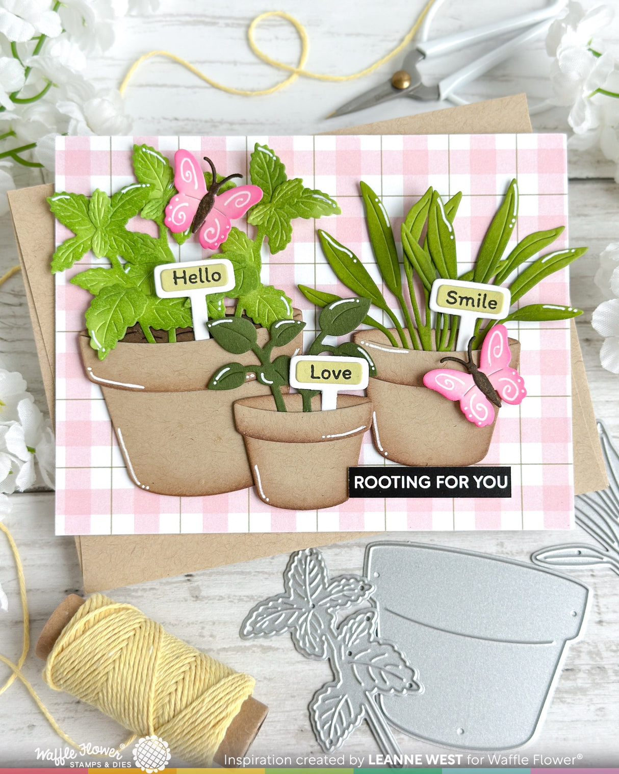 Waffle Flower Craft Happy Herbs Die