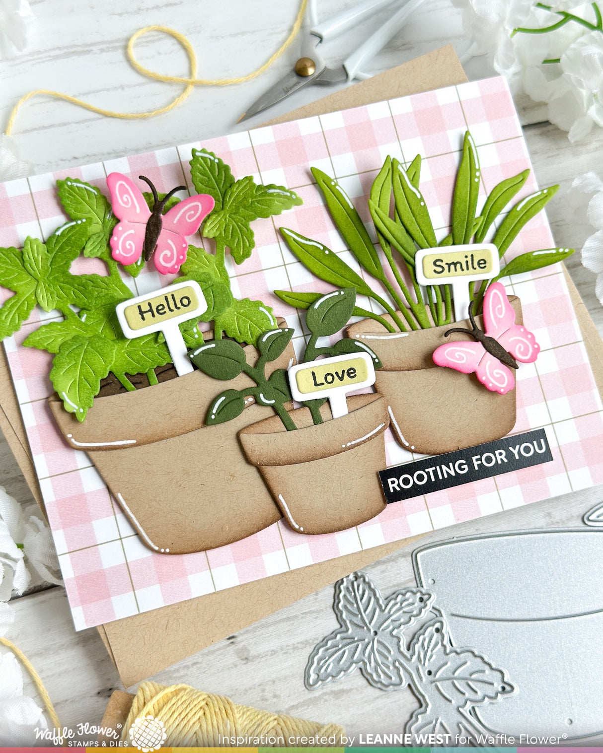 Waffle Flower Craft Happy Herbs Die