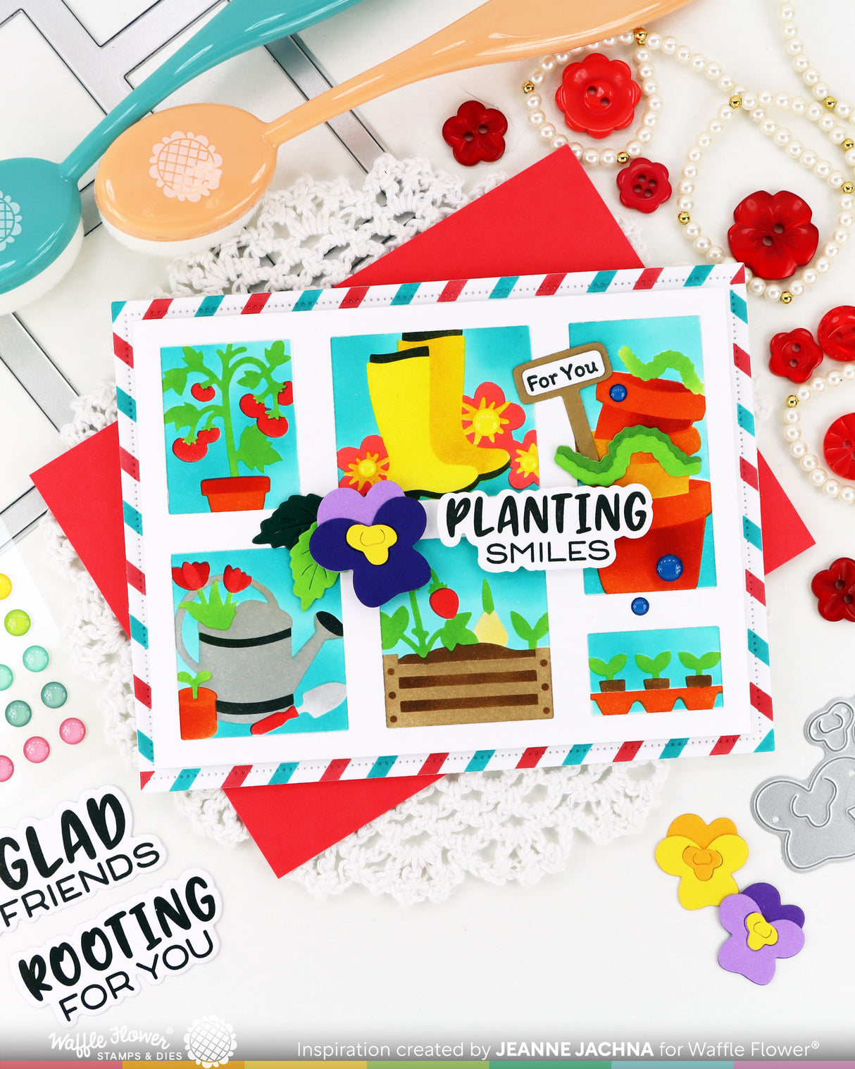 Waffle Flower Craft Happy Herbs Die