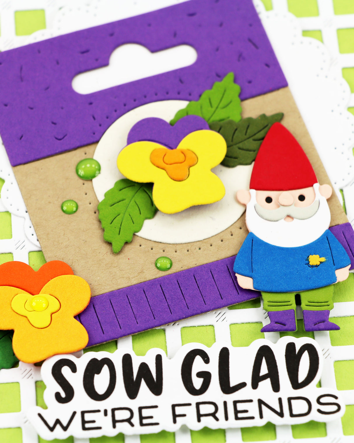 Waffle Flower Craft Happy Gnomes Die