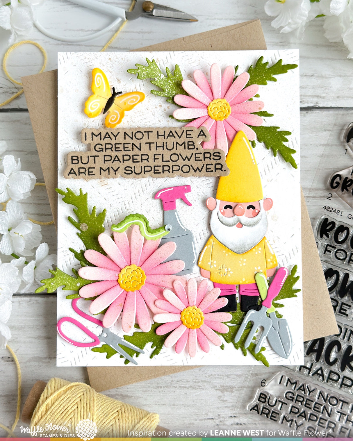 Waffle Flower Craft Happy Gnomes Die