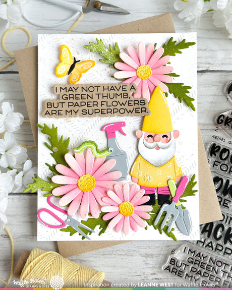 Waffle Flower Craft Happy Gnomes Die