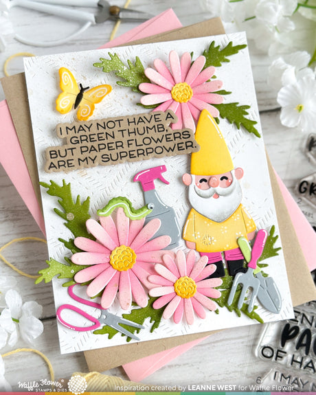Waffle Flower Craft Happy Gnomes Die