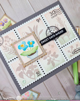 Waffle Flower Craft Postage Collage Herb Silhouettes Stamp Set