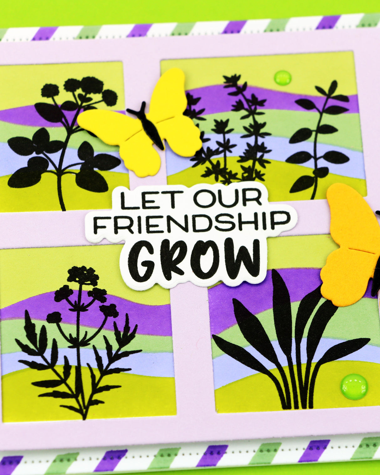 Waffle Flower Craft Postage Collage Herb Silhouettes Stamp Set