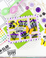 Waffle Flower Craft Postage Collage Herb Silhouettes Stamp Set