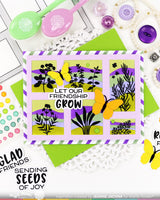 Waffle Flower Craft Postage Collage Herb Silhouettes Stamp Set