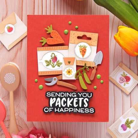 Waffle Flower Craft Postage Collage Seeds Stencil