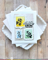 Waffle Flower Craft Postage Collage Herb Silhouettes Stamp Set