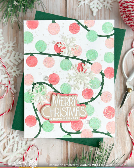 Waffle Flower Winter Lights Stencil - 421883