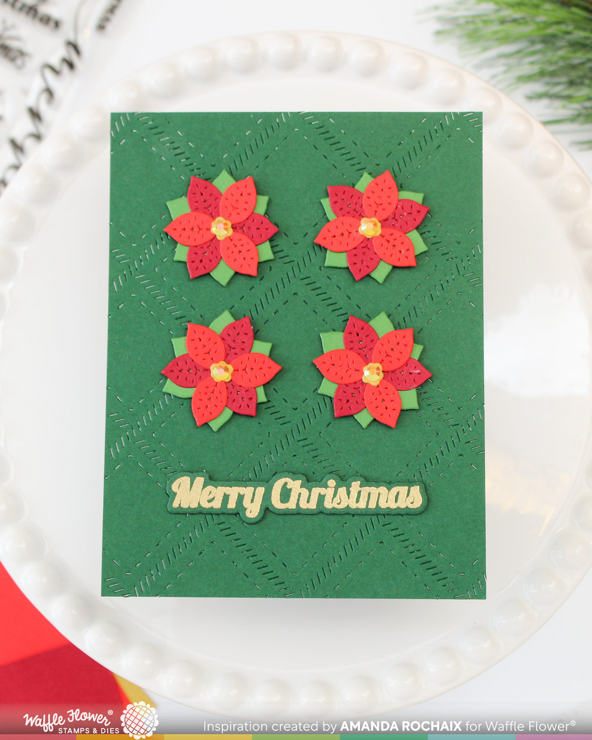 Waffle Flower Postage Collage Christmas Icons Die - 422622