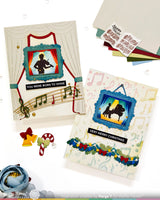 Waffle Flower Postage Collage Ballerina Silhouettes Stamp Set - 422623
