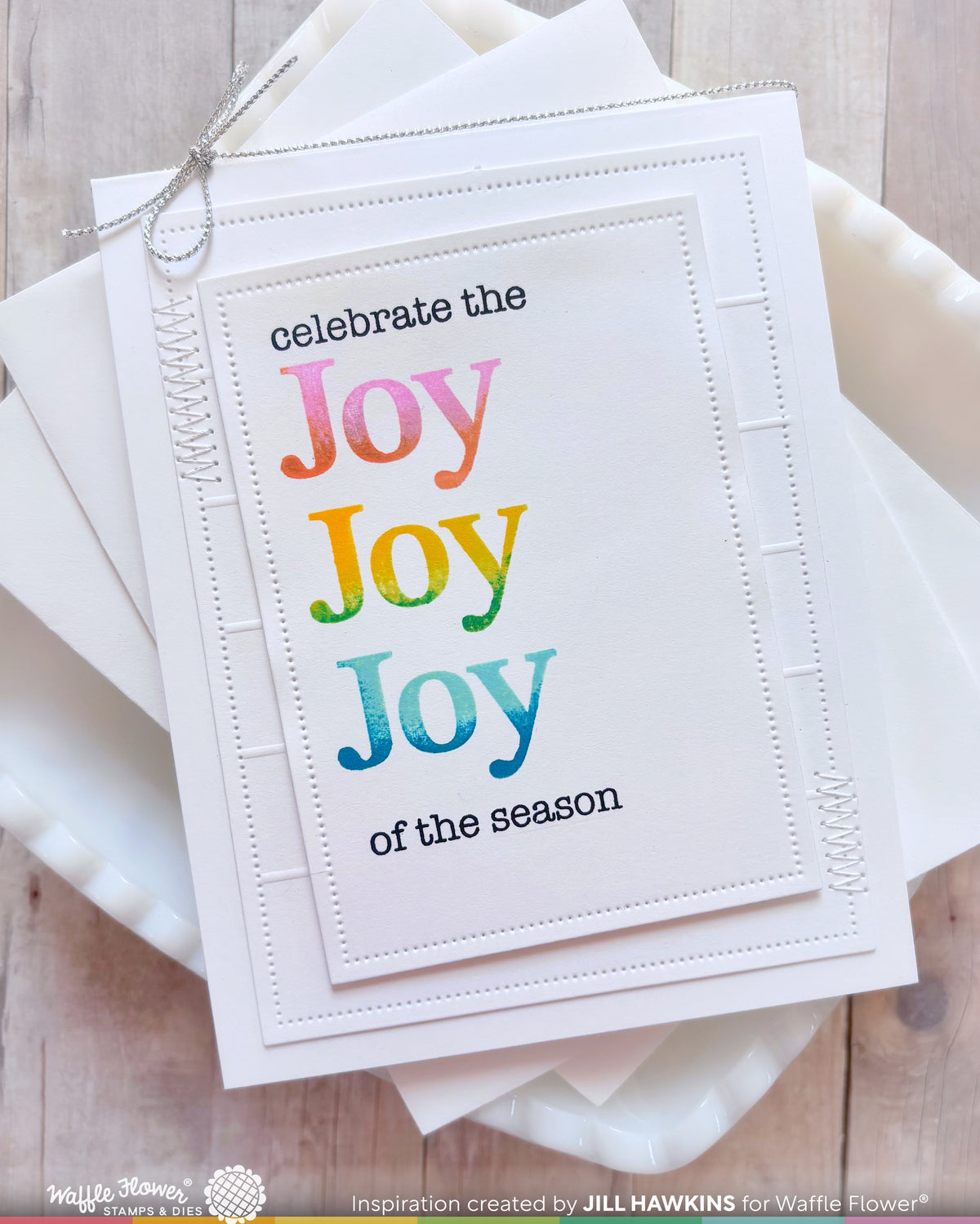 Waffle Flower Joy Sentiments Stamp Set & Die Bundle