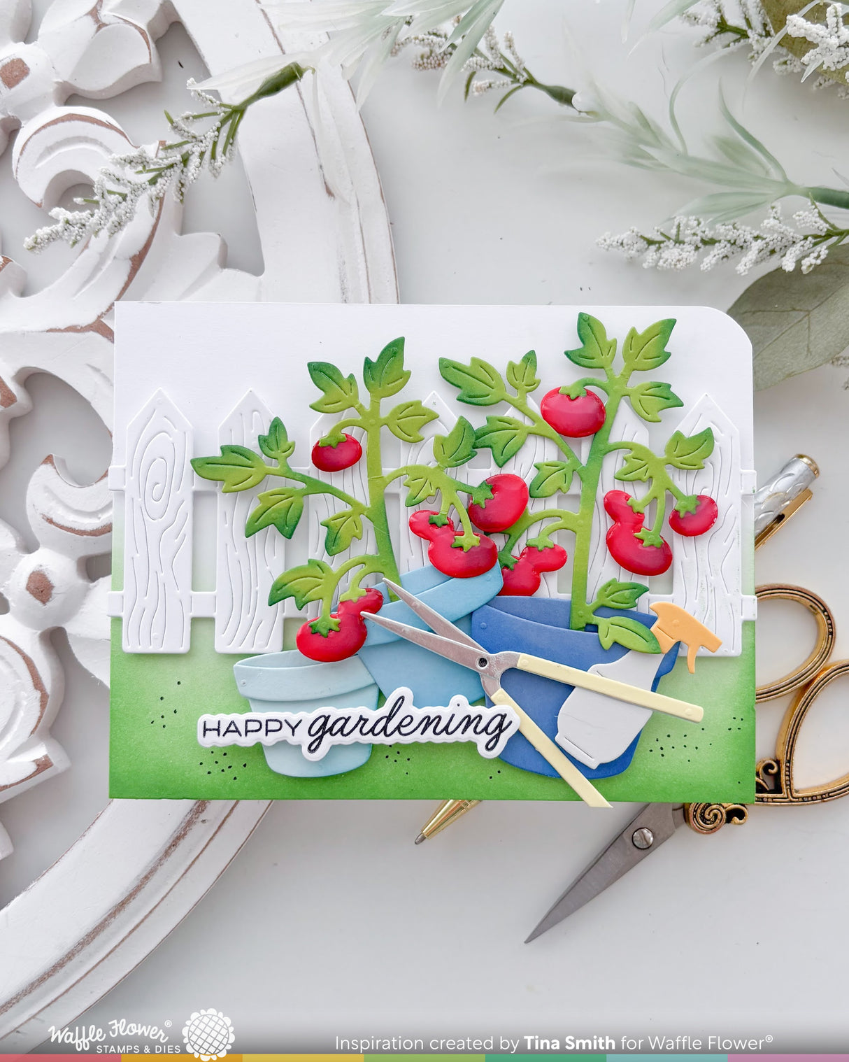 Waffle Flower Craft Postage Collage Gardening Add-ons Die