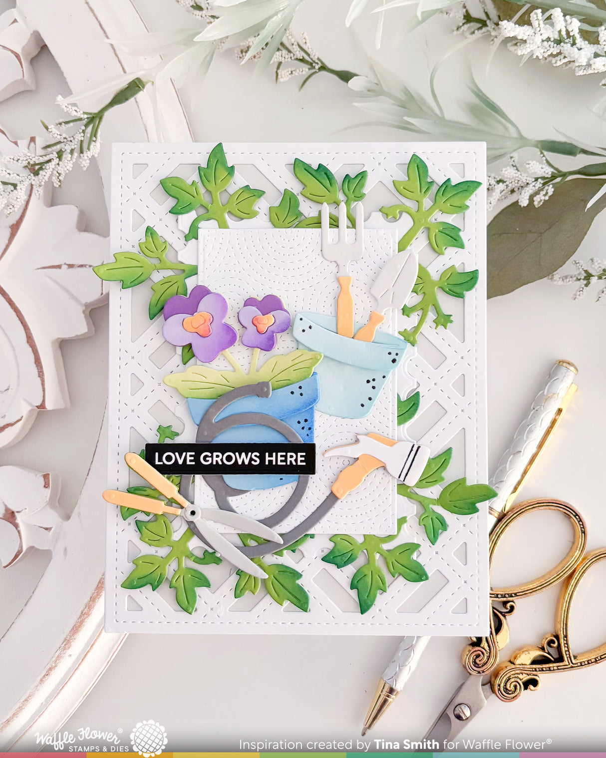 Waffle Flower Craft Pots and Plants Die