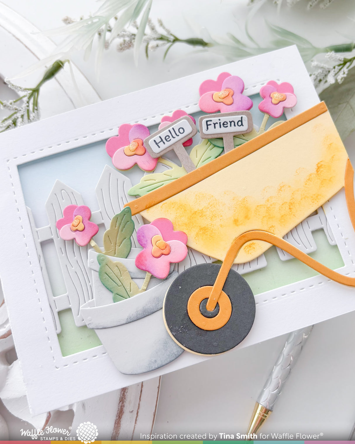 Waffle Flower Craft Garden Backdrop Die