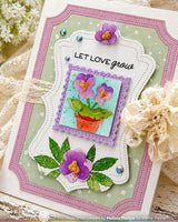 Waffle Flower Craft Postage Collage Herb Silhouettes Stamp Set