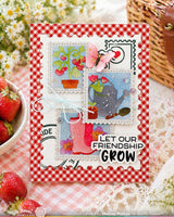 Waffle Flower Craft Postage Collage Seeds Details Stamp & Die Bundle