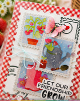 Waffle Flower Craft Postage Collage Seeds Details Stamp & Die Bundle