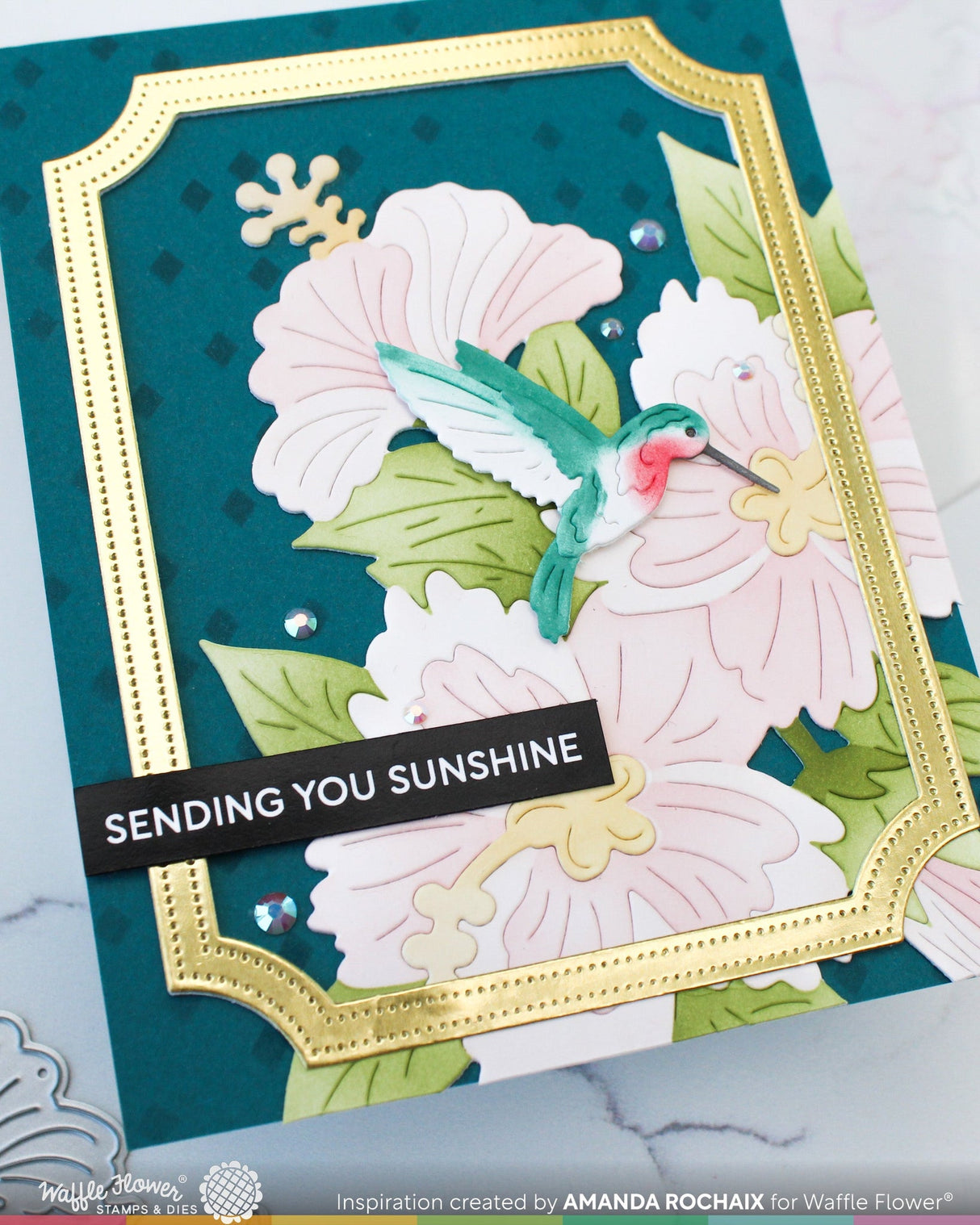 Waffle Flower Crafts Hummingbirds Die