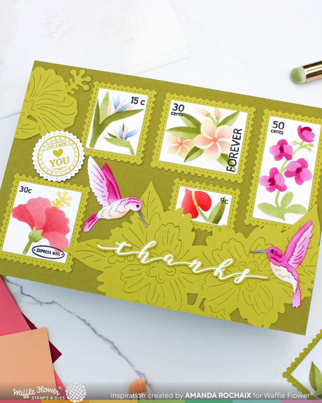 Waffle Flower Crafts Hummingbirds Die